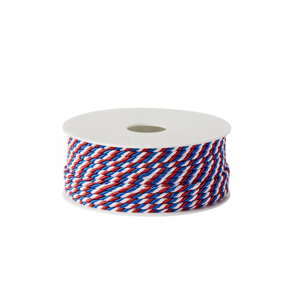 blue-white-red glossy cord